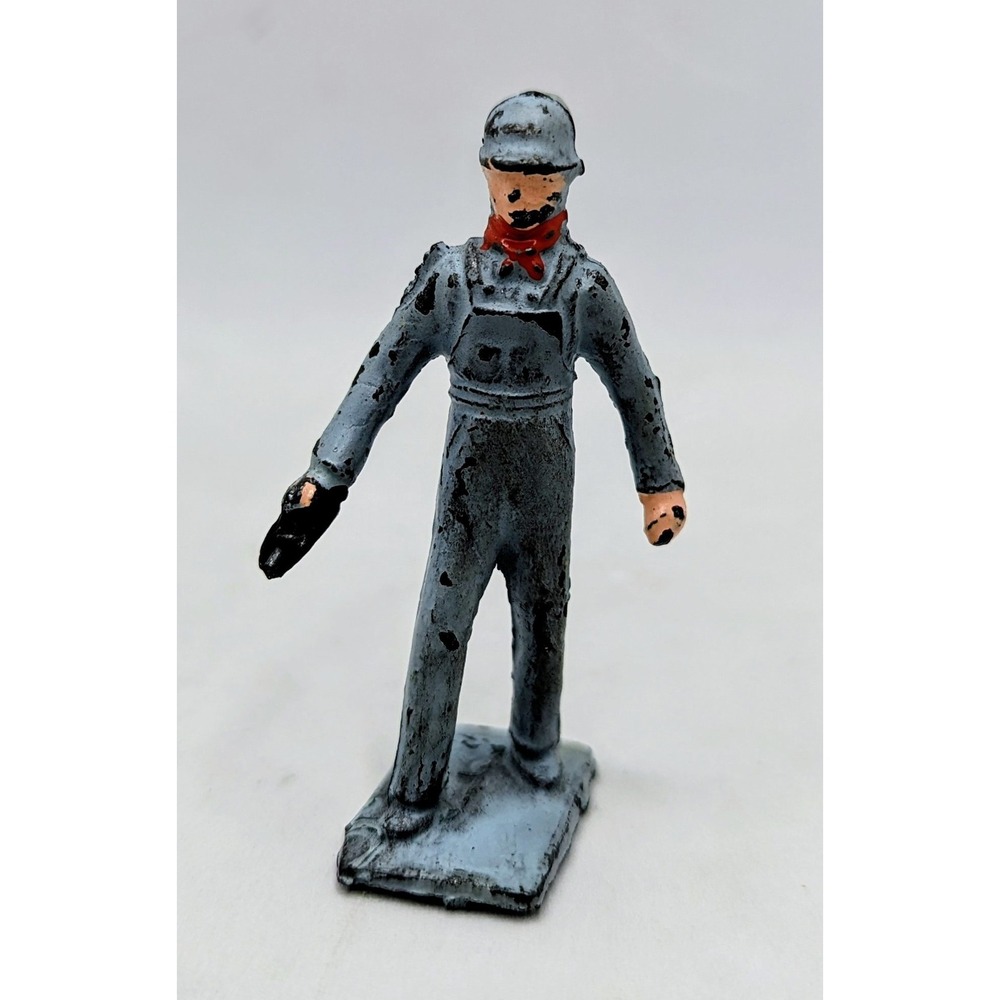 Vintage Lincoln Log Model Railroad Engineer Lead Figure